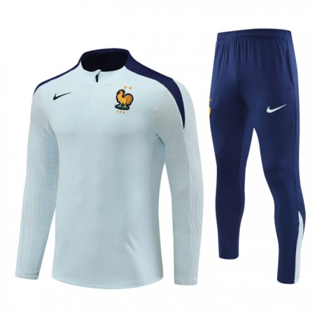 Dječji Francuska Sweatshirt Za Trening Četvrt Zip 2024-25 Bijela Dječji Francuska Sweatshirt Za Trening Četvrt Zip 2024-25 Bijela